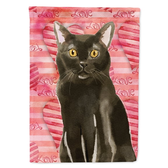 Bombay Cat Love Flag Canvas House Size