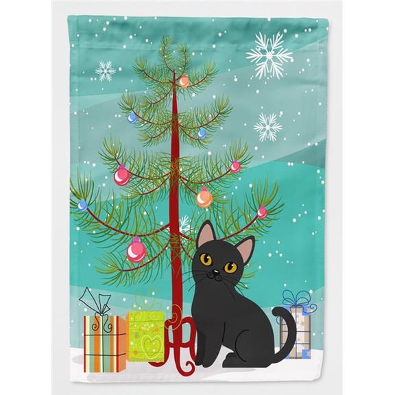 Bombay Cat Merry Christmas Tree Flag Canvas House Size
