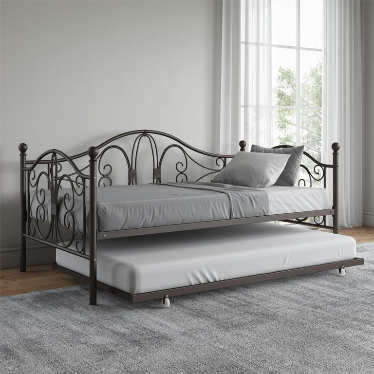 Wrought iron daybed with cheap trundle