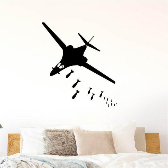 Bomber Aeroplane RAF Fighter Wall Sticker Airplane Army bedroom aircraft Military Decal Decor Sofa background Removable 43x50cm