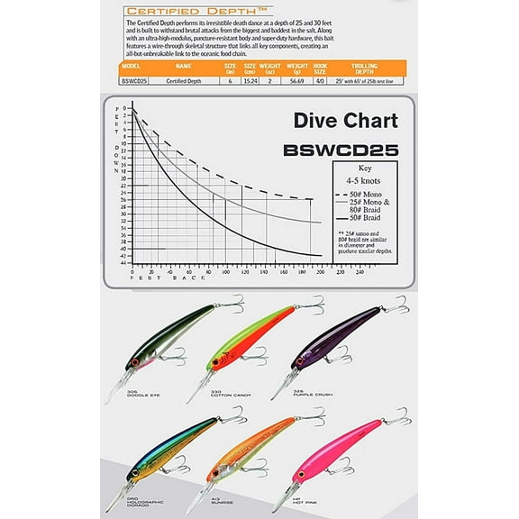 Bomber Certified Depth Fishing Lure Saltwater Min w Purple Crush 8 in 4 oz