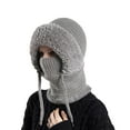 thumbnail image 1 of Bomber Hat For Women - Unisex Winter Knitted Warm Windproof Hood Thermal Fleece Cycling Ski Hat - Thermal Hat, 1 of 5