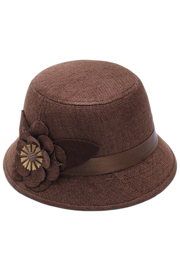 Bomber Hats CQXIDFH Dome Top Hat for Women, Minimalist Solid Color Casual Headwear for Daily Street Fashion, Cowboy Hat (Coffee, One Size)