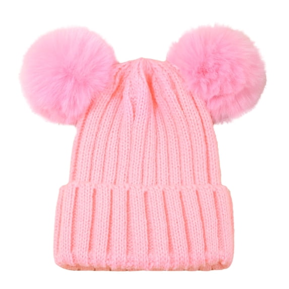 Bomber Hats CQXIDFH Knit Beanie Hat, Warm Soft Winter Beanie Cold Weather Daily Wear, Hair Accessories (Pink, One Size)