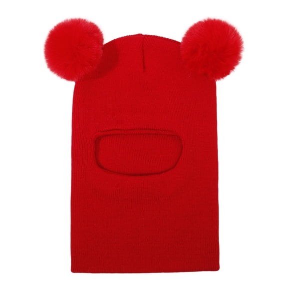 Bomber Hats CQXIDFH Winter Knit Beanie Hat with Neck Warmer Set, Soft Warm Cold Weather Headwear, Cozy Knitted Scarf & Cap Combo for Daily Outdoor, Baseball Caps (Red, One Size)