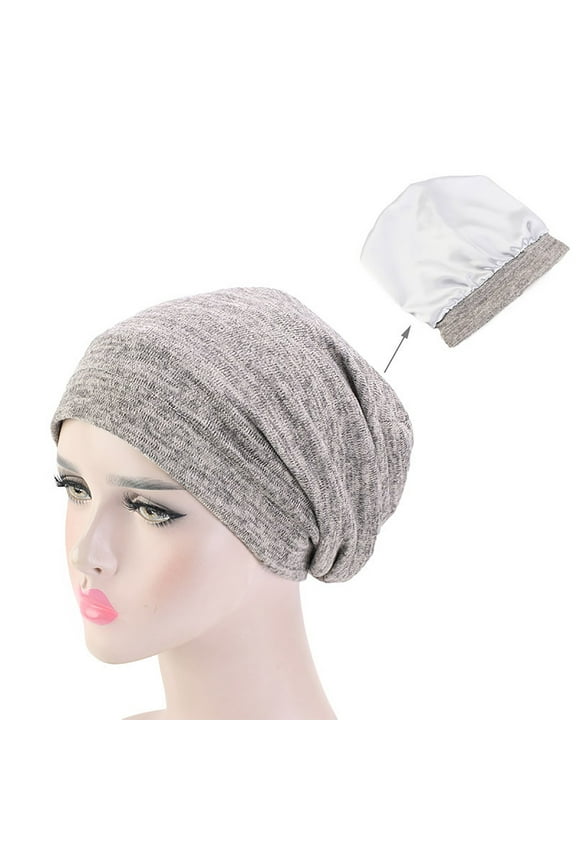 Bomber Hats Women Soft Loose Beanie Cap Lightweight Hipster Hat Summer Breathable Sleeping Cap Thin Chemo Cap Womens Beach Sun Hat