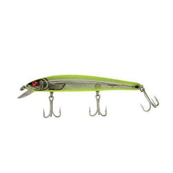 Bomber Heavy Duty Long A Crankbait 6" Silver Flash Chartreuse Back 7/8 oz.