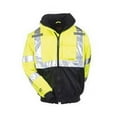 thumbnail image 1 of Bomber J26002.4X Jacket with 2" Silver Reflective Tape, Size 2X, Size 4X, Fluorescent Yellow/Green/Black, 1 of 3