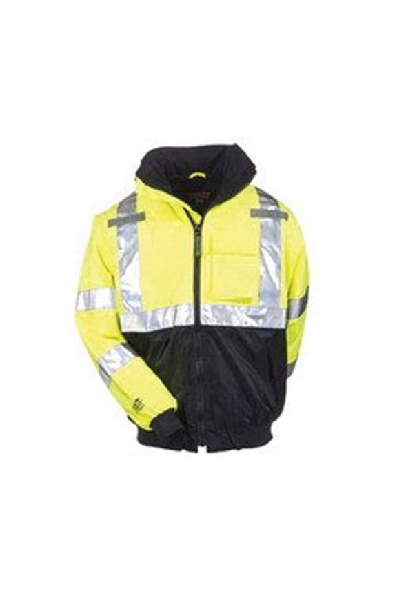 Bomber J26002.4X Jacket with 2" Silver Reflective Tape, Size 2X, Size 4X, Fluorescent Yellow/Green/Black