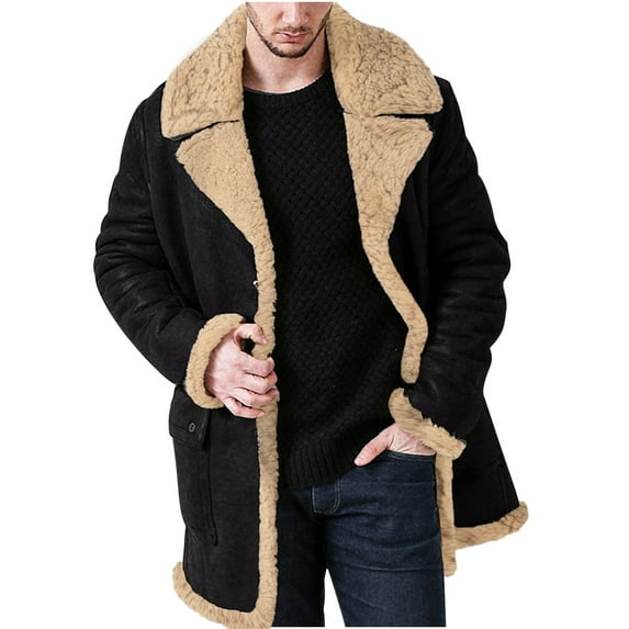 Bomber Jacket Aviator Shearling Bomber Jacket Winter Vintage Leather Jacket Sherpa Lined Heavyweight Thicken Jackets