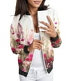 Bomber Jacket Baseball Uniform Jacket Casual LongSleeved Print Zipper