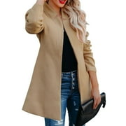 LANLUOYI Bomber Jacket Green Jacket Women Plus Sizes Light Jacket Columbia Fleece Jacket Women Jackets for Women Temperament Jacket,Winter Wool Blend Coats For Women Mid Long Trench Coat Classic