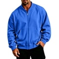 thumbnail image 1 of Bomber Jacket Men Casual Lightweight Zip Up Jackets Spring Fall Long Sleeve Light Flight Jacket with Pockets, 1 of 5