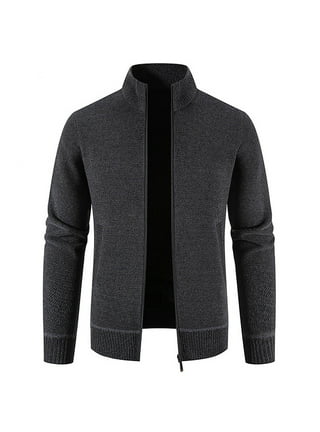 LEEy-world Winter Coats for Men Men Autumn and Winter Solid Zipper