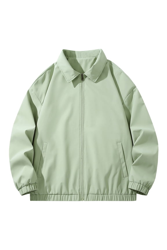 Bomber Jacket Men Sevevn Men's Lightweight Jacket Casual Zip Up Lapel Windbreaker Spring Fall Coat with Pockets