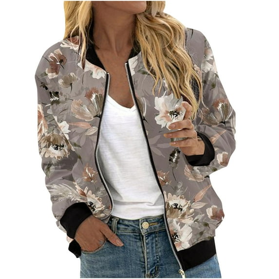 Bomber Jacket Women 2023,Womens Lightweight Bomber Jackets Cropped Zip up Coats Trendy Quilted Jackets Casual Windbreaker Military Outerwear