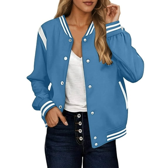 Bomber Jacket, Yigetop Womens Casual Long Sleeve Jacket Coats Button Winter Outwear with Pockets Jackets for Women Trendy Grey XL