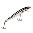 thumbnail image 1 of Bomber Jointed Wake Minnow Crankbait 5 3/8" Chrome Black Back 3/4 oz., 1 of 4