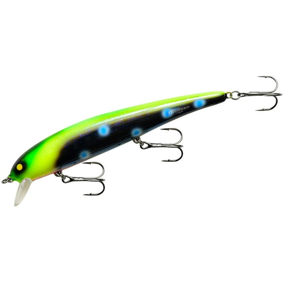 Bomber Long 15A Slender Minnow Jerkbait, 4-1/2in, 1/2oz, Blue Diamond