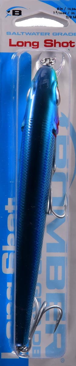 Bomber Long Shot Minnow Crankbait 6" Baby Bluefish 1 3/16 oz.