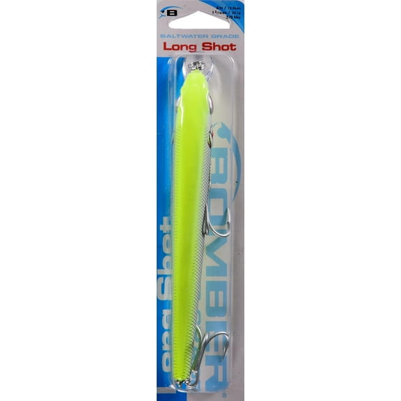 Bomber Long Shot Minnow Crankbait 6" Chartreuse Herring 1 3/16 oz.