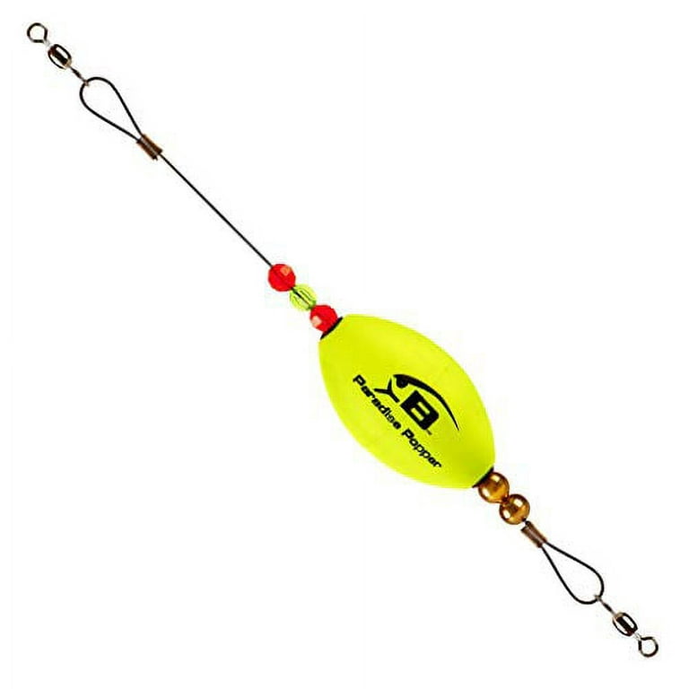 Bomber Lures Paradise Popper X-Treme Popping Cork Float for Carolina Rig,  Saltwater Fishing Gear and Accessories, Yellow, Oval