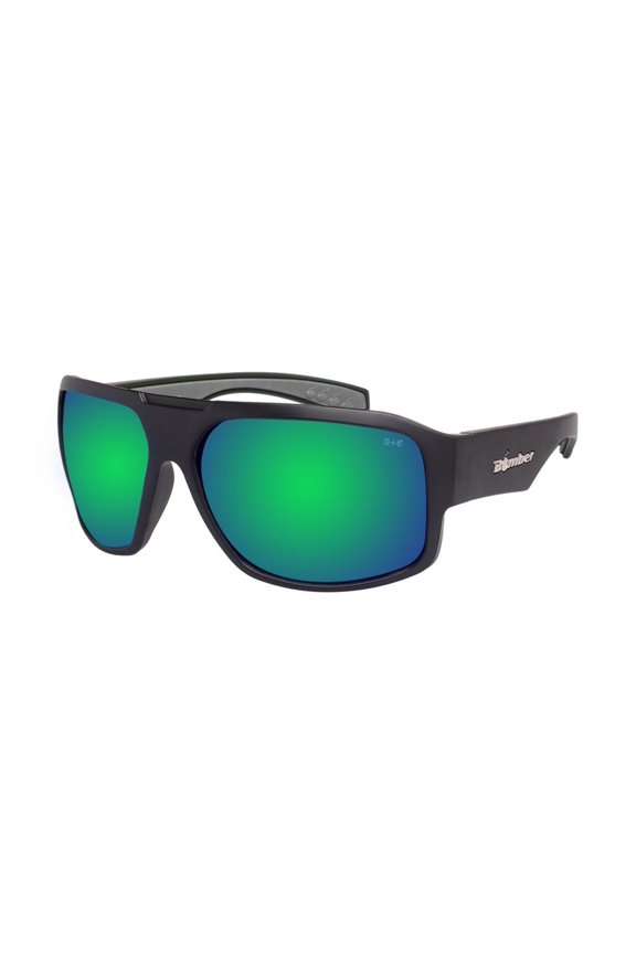 Mega Bomb Safety Floating Sunglasses (OSFM, Matte Black / Green Mirror Lens)