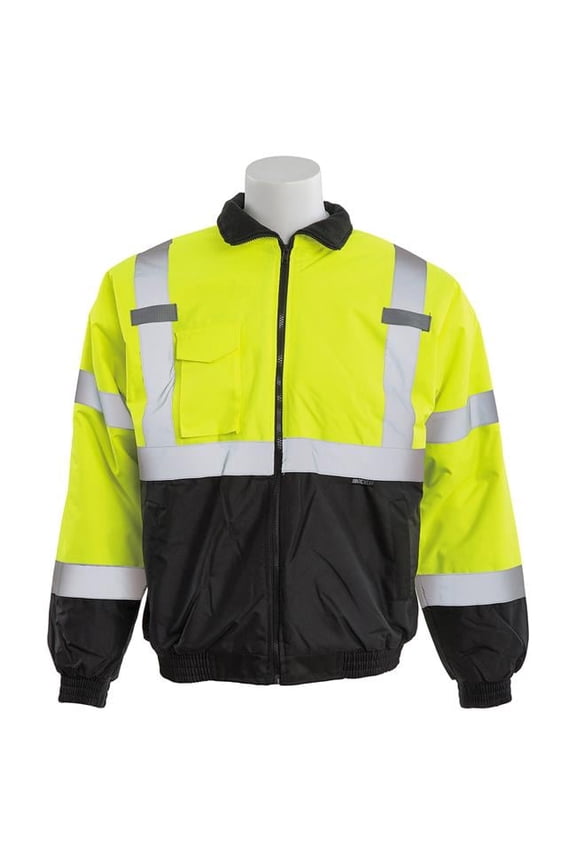 Bomber Polyfill Hi-Viz Jacket, Lime - Extra Large