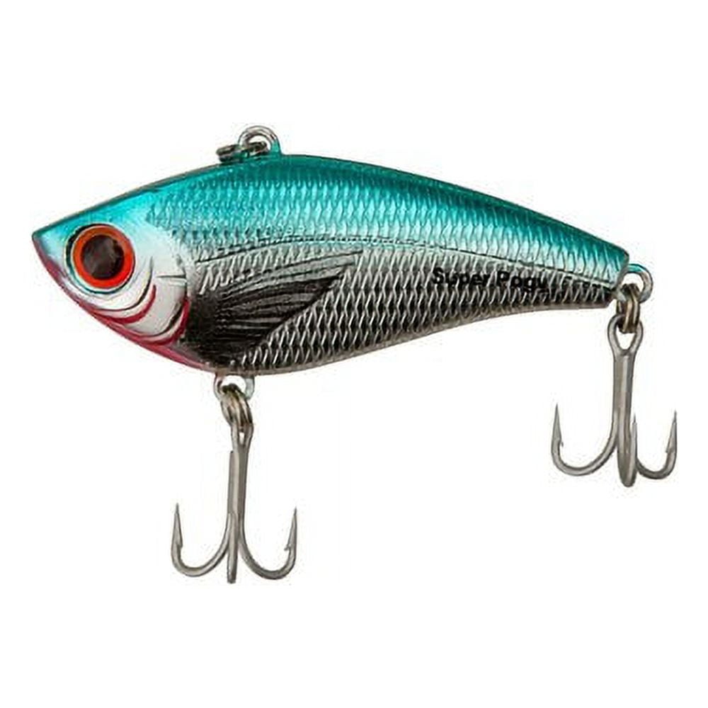 Bomber Saltwater Pogy High Pitch Saltwater Hardbait, Chrome/Blue Back