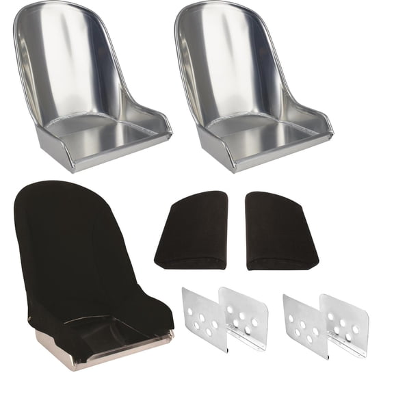 Bomber Seat, Pad and Cover Kit w/Mounting Brackets