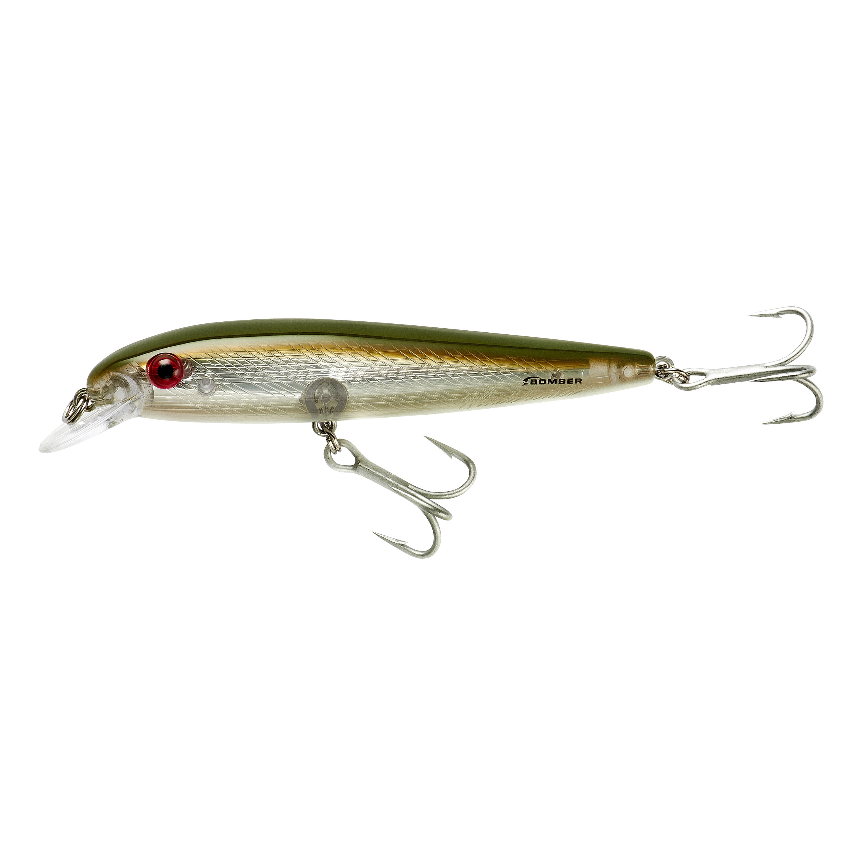 Bomber Windcheater Crankbait 4 1/2" Silver Green Back 3/4 oz.