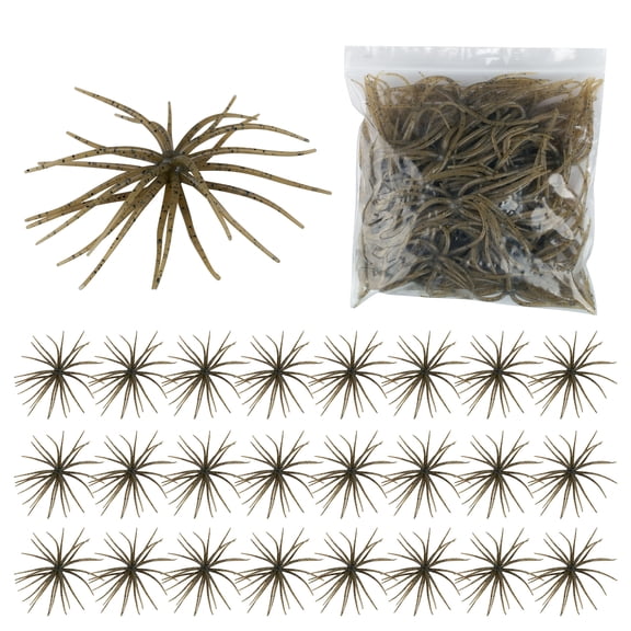 Bombrooster 25-Pack Single Color Sea Urchin Bass Lures, Glitter PET Soft Baits for Drop Shot, Wacky Rig, Ned Rig, Sizes 1.5 / 2.75 / 3.5 / 4 in