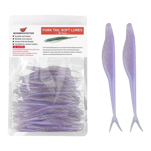 Bombrooster 50-Pack Senko Lure Set — 4/5-Inch Salt-Impregnated Soft Baits, Designed for Bass Fishing