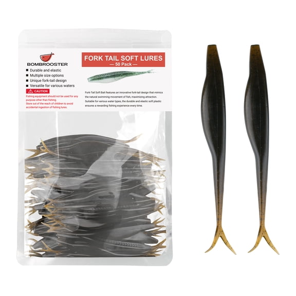 Bombrooster 50-Pack Senko Lure Set — 4/5-Inch Salt-Impregnated Soft Baits, Designed for Bass Fishing