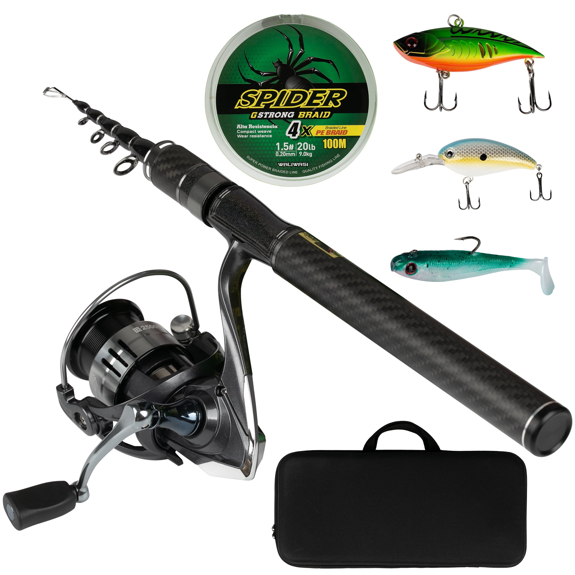 Reel Combo Backpacking Fishing Rod And Reel Bombrooster Telescopic Fishing  Rod And Carbon Fiber Spinning Reel Combo For Travel Saltwater Freshwater  Fishing Gear Kit