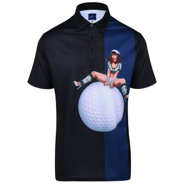 Bombs Away Mens Pin-Up Golf Polo Shirt by ReadyGOLF