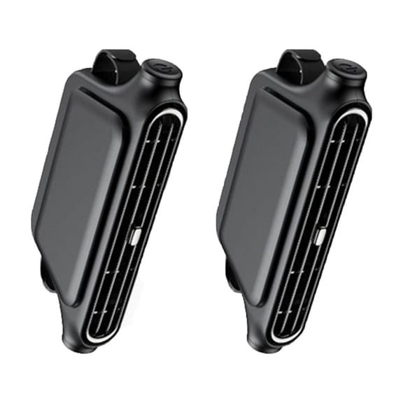 Bomd Car Seat Fan Rechargeable 3000mAh Portable Car Fan Conditioner, 2-Pack Cooling Fans for Front & Back Seat, Quiet 3-Speed Adjustable Air Circulator for SUV, Truck, RV & Travel (2PCS)