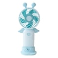 thumbnail image 1 of Bomd Cute Portable Handheld Mini Fans, USB Rechargeable Personal Fan for Women, Battery Operated Small Kawaii Hand Held Fan for Travel/Camping/Outdoor/Home/Office (Blue), 1 of 6