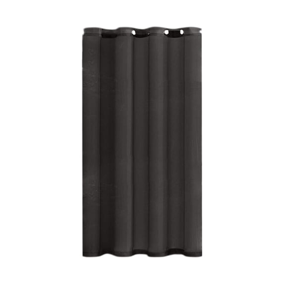 Bomd Fabric Shower Curtain, No Hooks & Liner Needed, Soft Waterproof Hotel Style Cloth Curtain, Reusable & Machine Washable Design with Built-in Hooks, Black, Standard Size 72x52 Inch