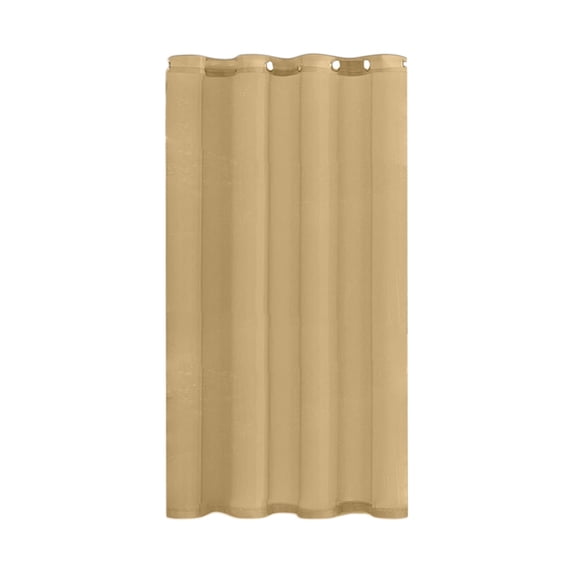 Bomd Fabric Shower Curtain, No Hooks & Liner Needed, Soft Waterproof Hotel Style Cloth Curtain, Reusable & Machine Washable Design with Built-in Hooks, Yellow, Standard Size 72x52 Inch