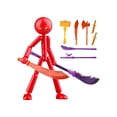 thumbnail image 1 of Bomd Generisch Action Figure, Collectable Buildable Stick Figure Toy, Stop Motion Figures Set with 2 Weapons, Movable Model Action Figure Playset for Boys Kids Children Daily Play Red, 1 of 6