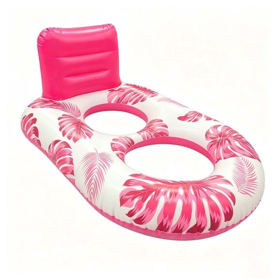 Bomd Inflatable Pool Float For Adults, Floating Lounge Chair With Cup Holders, Durable Water Raft Perfect For Swimming Pool, Lake And Beach, Floaties And Party Toys For Adult Water