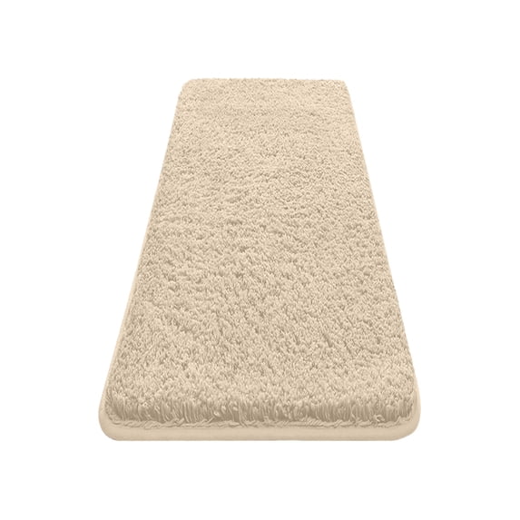 Bomd Luxury Long Bathroom Runner Rug, 15.7x47.2 Inch Thick Soft and Absorbent Microfiber Non Slip Bath Mat, Rubber Backing Quick Dry Rugs Carpets, Machine Washable Plush Mats , Khaki