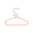thumbnail image 1 of Bomd Pink Pearl Beaded Clothes Hanger, Mini Pearl Beads Metal Hangers With Ribbon, Stylish Standard Size Hangers, Cute Decorative Organizer For Kids Garments, Also Suitable For Pet Dog And Cat, 1 of 6