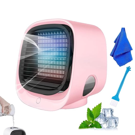 Bomd Portable Breeze Fan, USB Powered Mini With Water Cooling, Compact Personal Fan, Lightweight And Rechargeable, for Family Use, Travel, Bedroom, Office And Outdoor Activities(Pink)