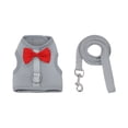 thumbnail image 1 of Bomd Rabbit Harness And Leash Set, Cute Bow Soft Breathable Mesh Bunny Vest Harness, Adjustable Escape-Proof Walking Gear For Rabbits, Kittens, Ferrets, Puppies And Small Pets (Gray), 1 of 6