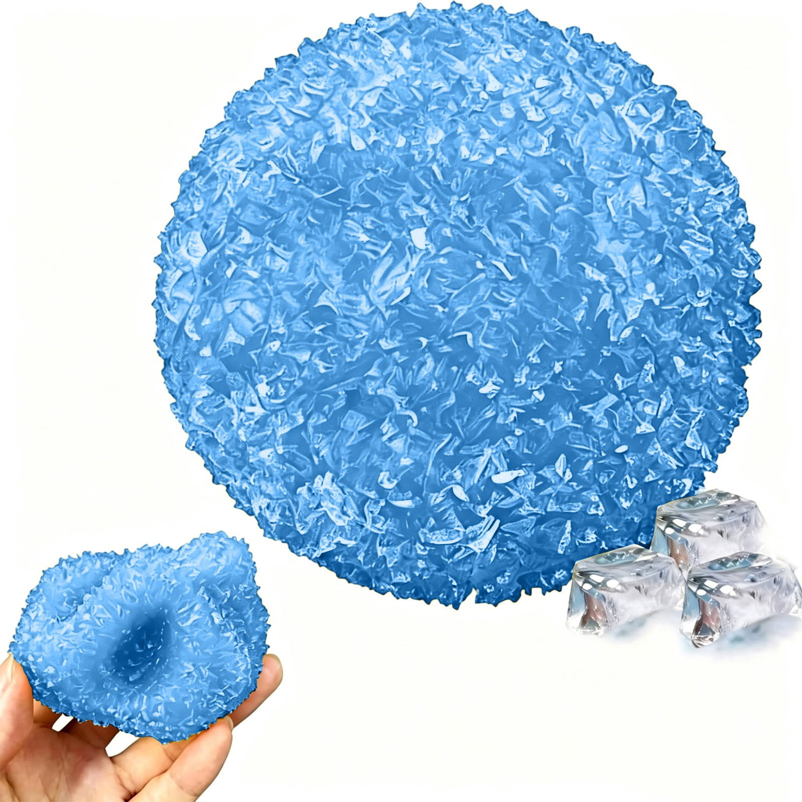 Bomd Slushy Squishies, Crunchy Squishy Stress Ball, Waxberry Moldable Crunchy Stress, Satisfying Slush Texture Squishy Helps Unwind As Portable Relaxing Desk Toy For Daily Use,Sky Blue,2.4In