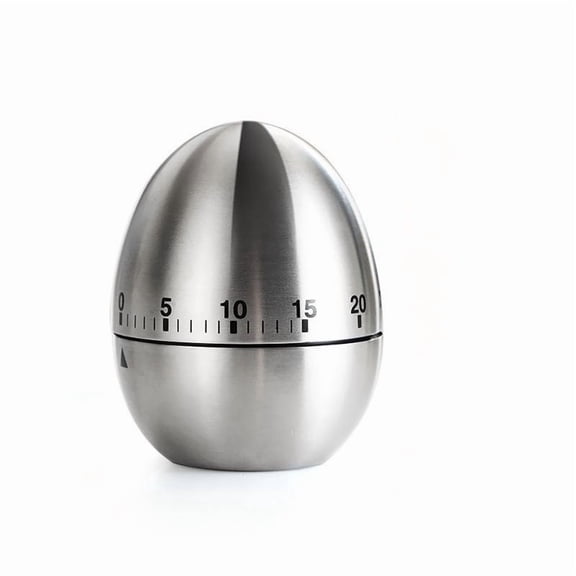 Bomd Timing Clock Egg Shaped Mechanical Home Supplies Alarm Clock,60 Minutes Stainless Steel Visual Countdow Waterproof Timer for Cooking Exercise Learning Cosmetic Applications Baking