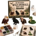 thumbnail image 1 of Bomd Tiny 3D Beaded Animal DIY Kit, 4-Piece Handmade Beading Craft Set for Beginners, Adorable Mini Bead Art Works As Lovely Desk Ornament And Sweet Present, (Wildlife)E, 1 of 9