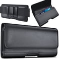thumbnail image 1 of Bomea Belt Case for Samsung Galaxy S26+ Plus, S25+, S24+, S23+, S22+, S21+, Cell Phone Holster with Belt Clip for Men, ID Card Slot Pouch Cover (Fits Phone with Case on) Black, 1 of 6